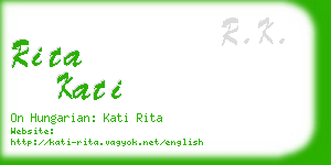 rita kati business card